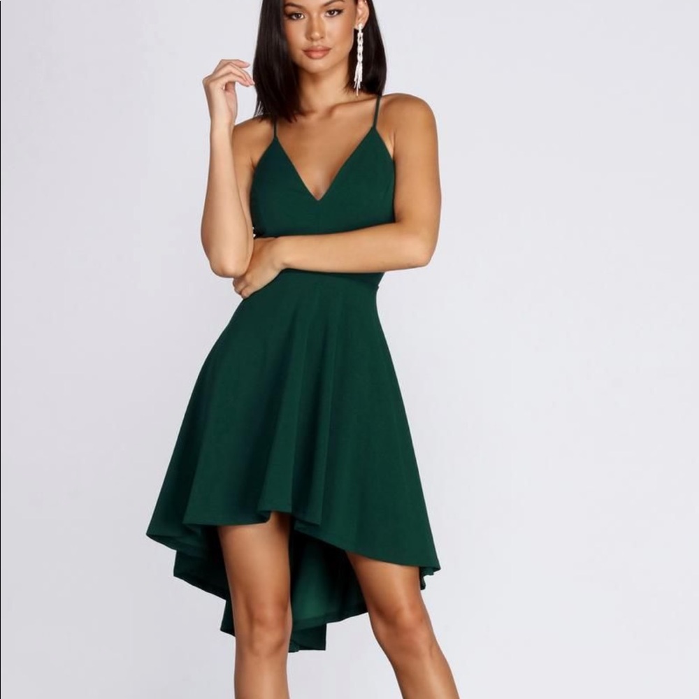 NWT Windsor Hunter Green high low dress
